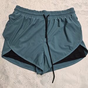 BlevonH Shorts Women Size S Active Athletic Yoga Sports‎ Runner Black Drawstring